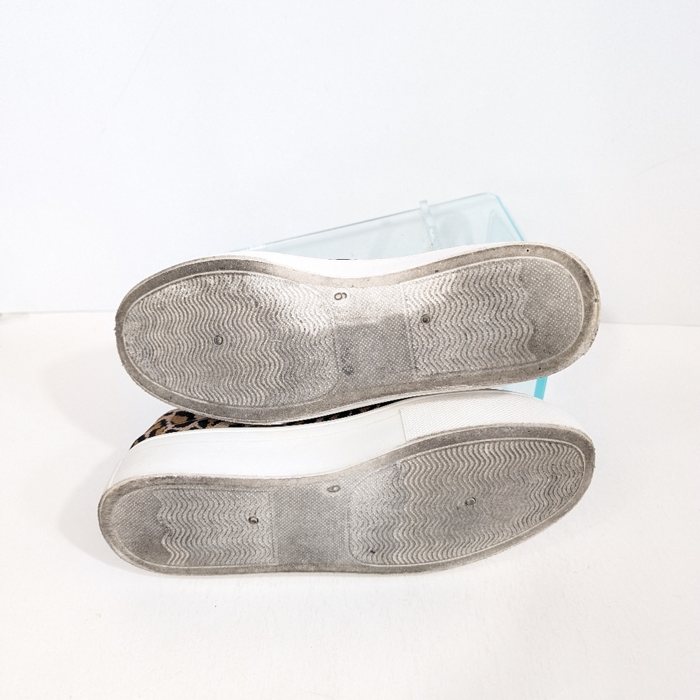 Steve Madden Platform Sneakers sz 9 Women Animal Print Shoes Slip on knit mailer - Picture 10 of 10
